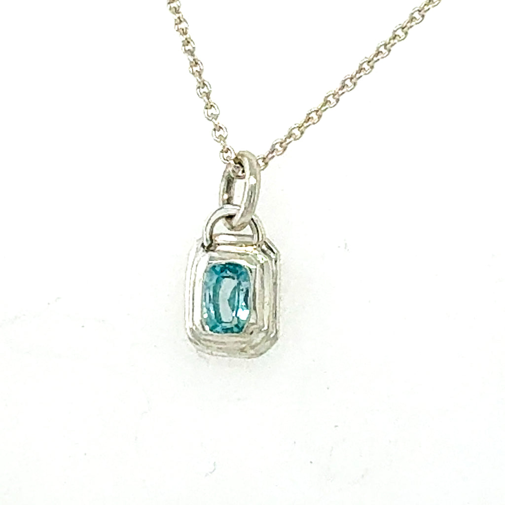 Blue Topaz Step Pendant