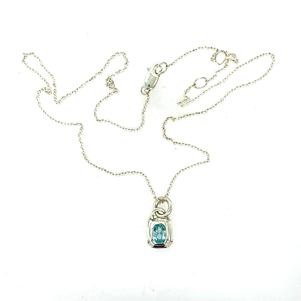 Blue Topaz Step Pendant