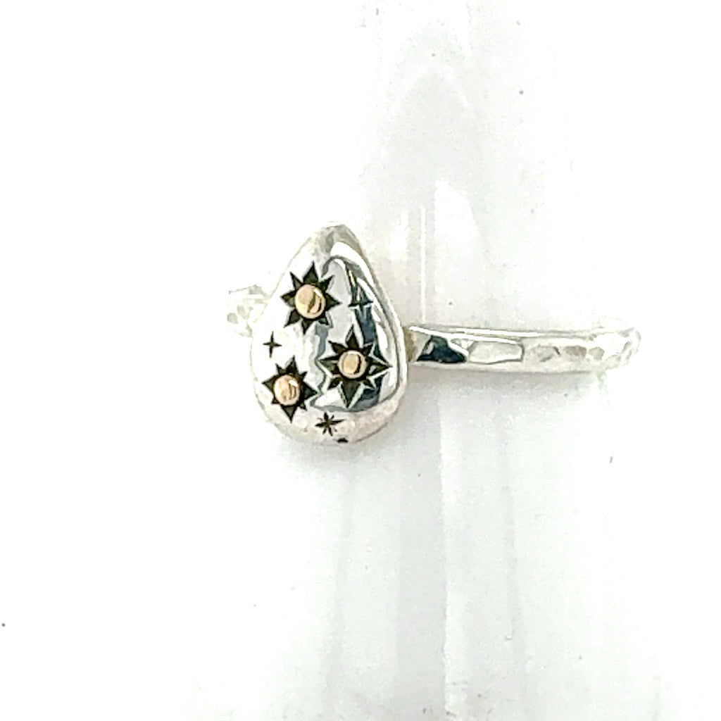 Teardrop Gold Star Stack