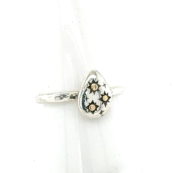 Teardrop Gold Star Stack