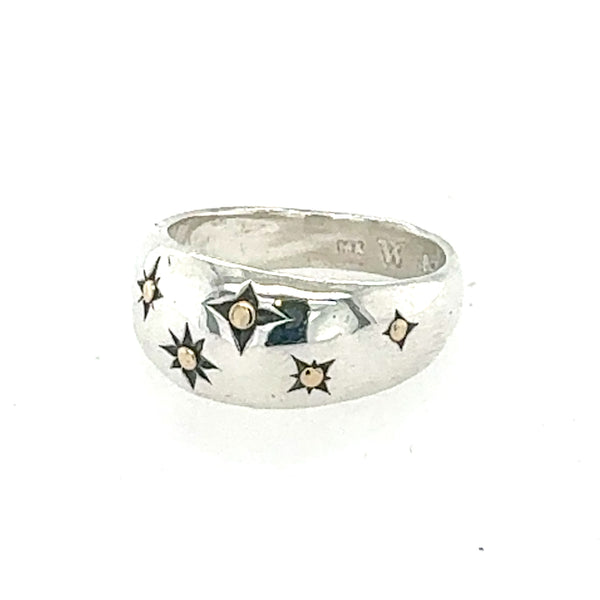 Celestial Gold Star Dome Ring