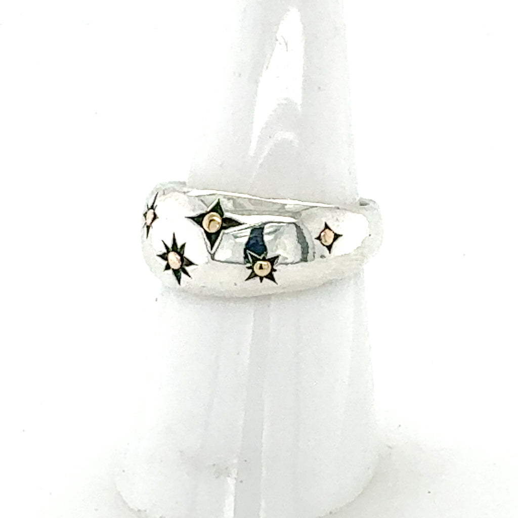 Celestial Gold Star Dome Ring