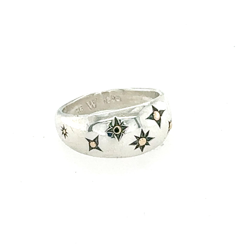 Celestial Gold Star Dome Ring