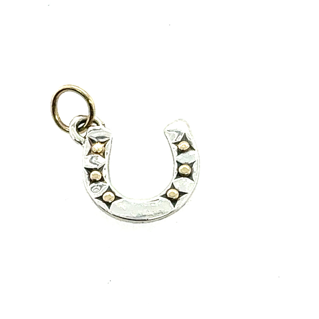Gold Star Horseshoe Pendant