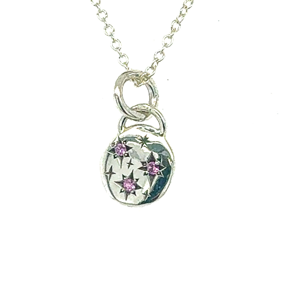 Pink Sapphire Starburst Disc