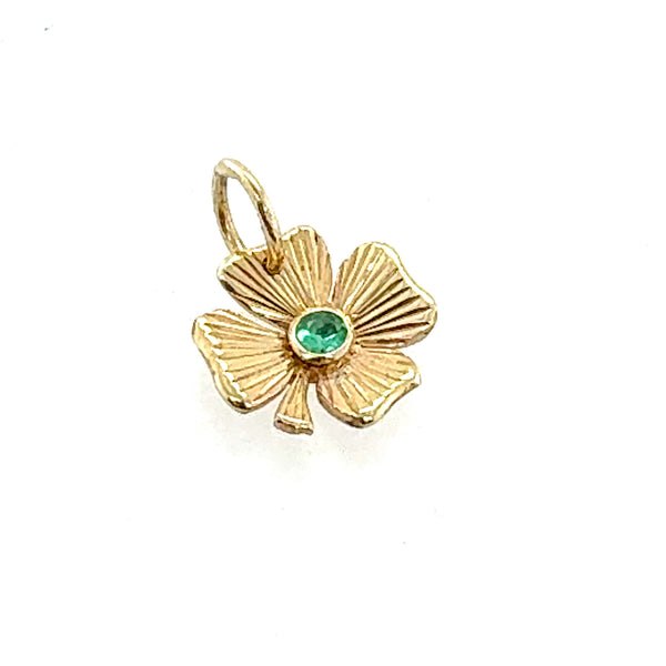 14k Emerald Shamrock