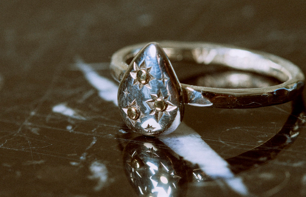Teardrop Gold Star Stack