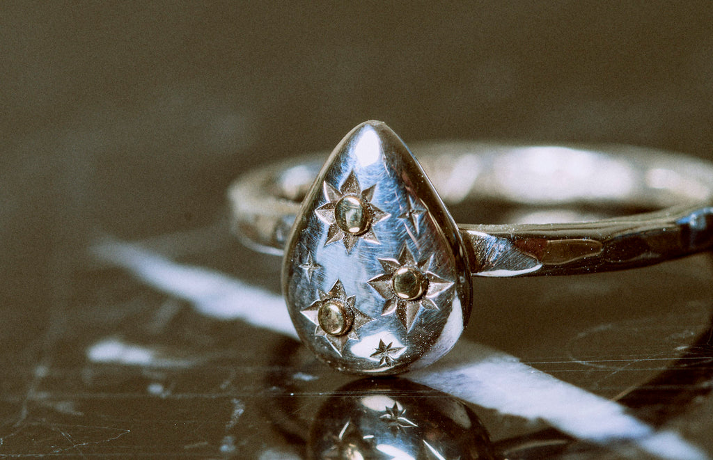Teardrop Gold Star Stack