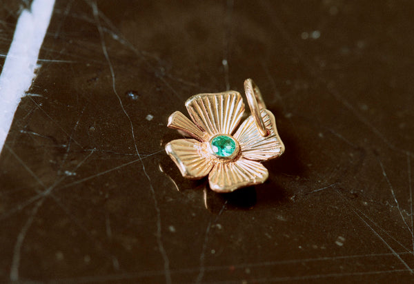 14k Emerald Shamrock