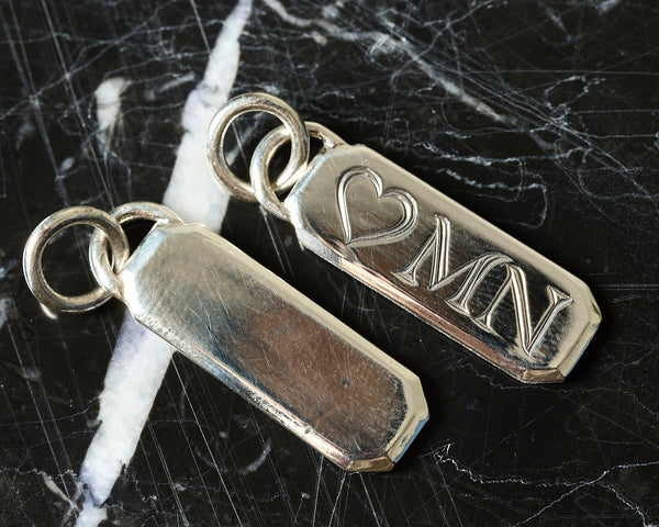 Elongated Engraved tag