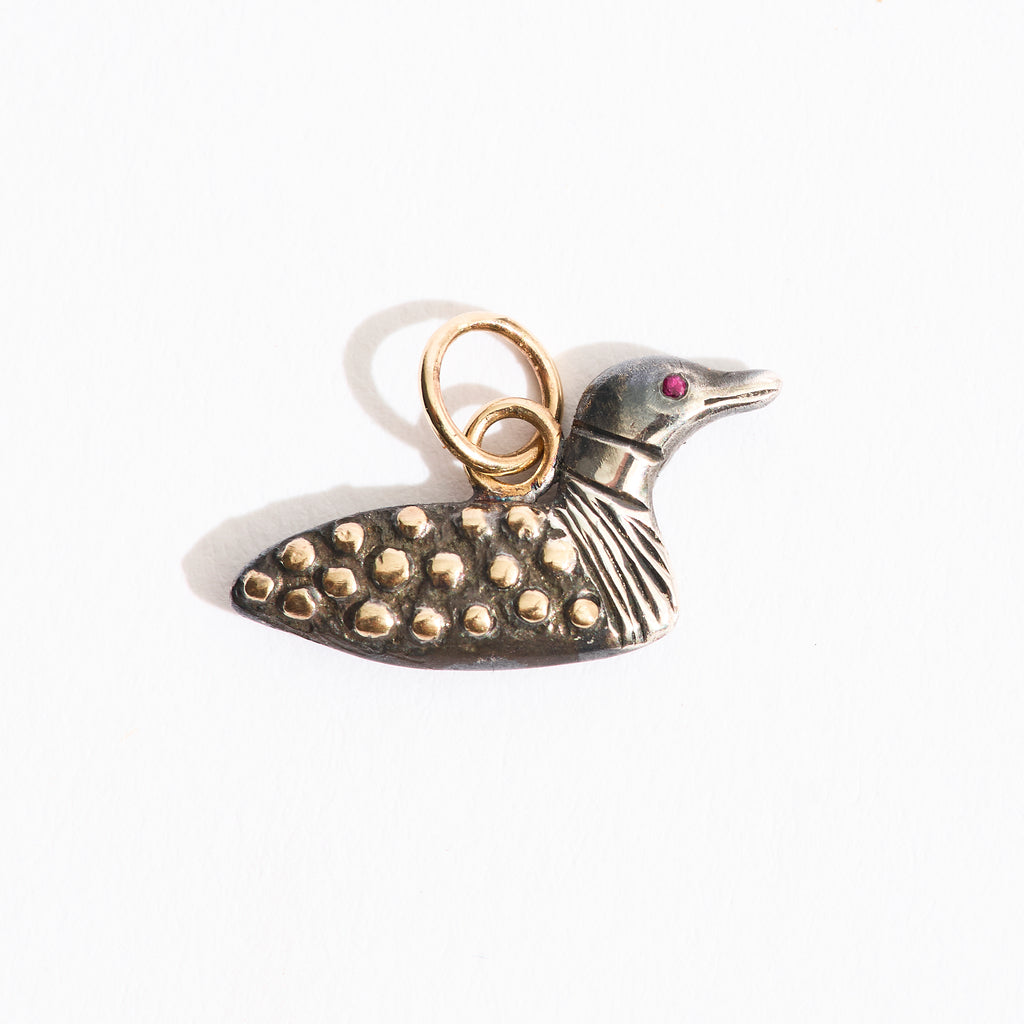 Ruby Loon Pendant
