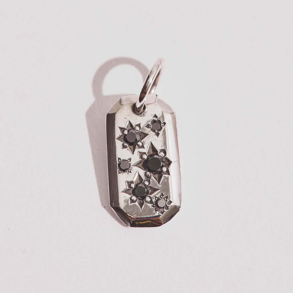 Black diamond Tag Pendant