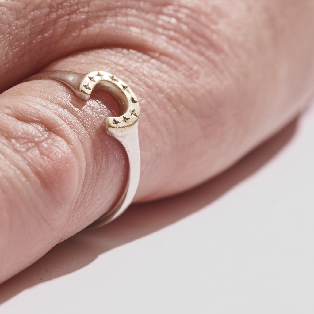 Mini Star Horseshoe Ring