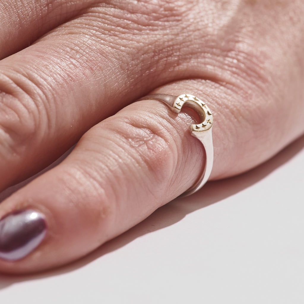 Mini Star Horseshoe Ring