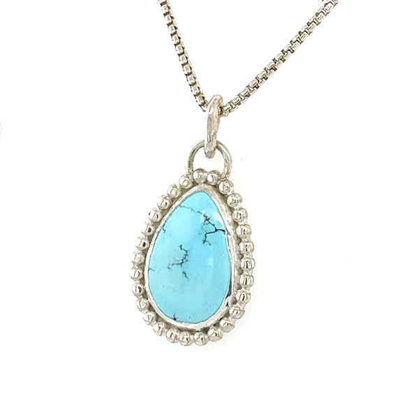 Golden Hills Turquoise Teardrop Pendant