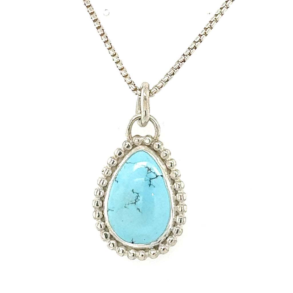 Golden Hills Turquoise Teardrop Pendant