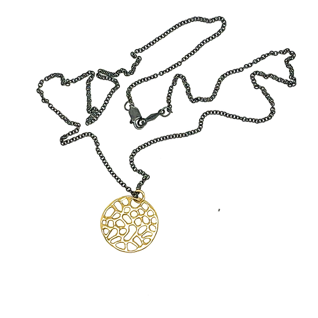 Small Sea Fan Disc Necklace