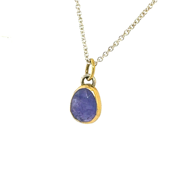 Tanzanite Rose Cut Pendant