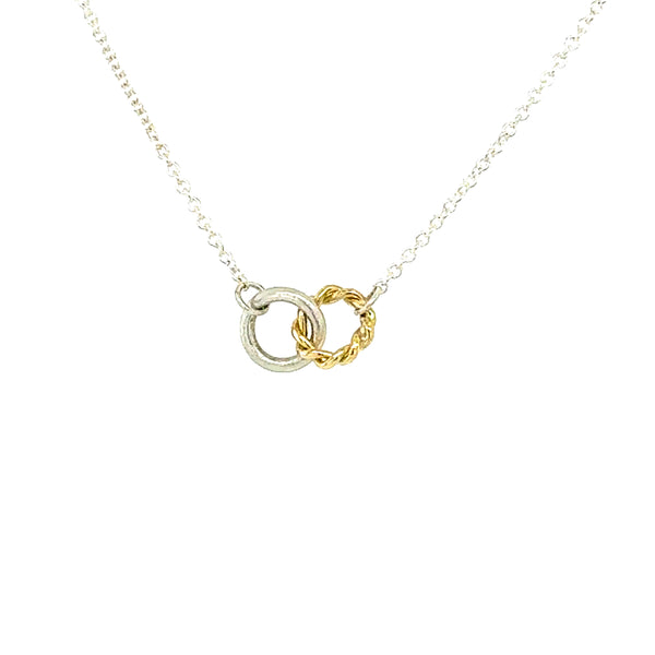 Twisted Gold Link Necklace