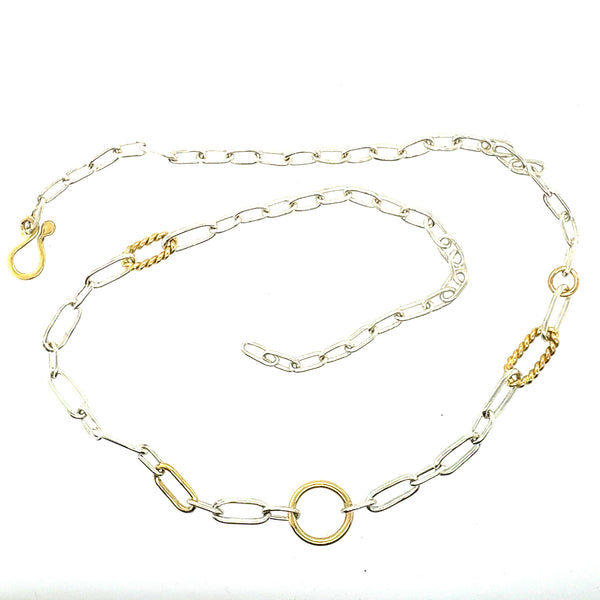 Mixed Link Gold and Silver Chain