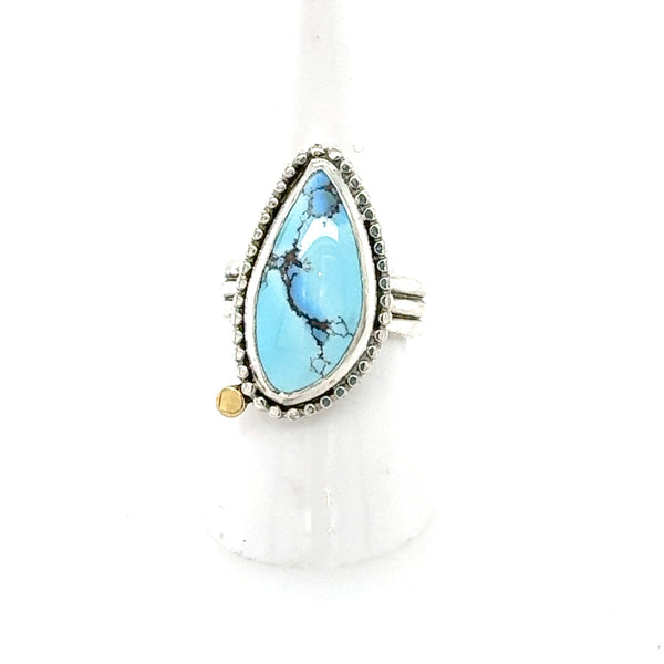 Large Golden Hills Turquoise Asymmetrical Ring