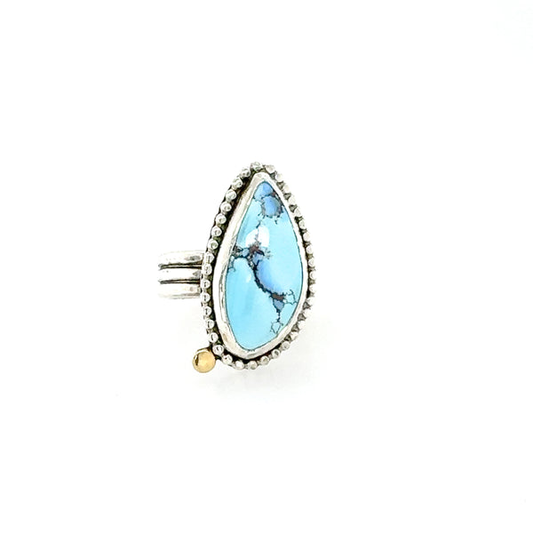 Large Golden Hills Turquoise Asymmetrical Ring