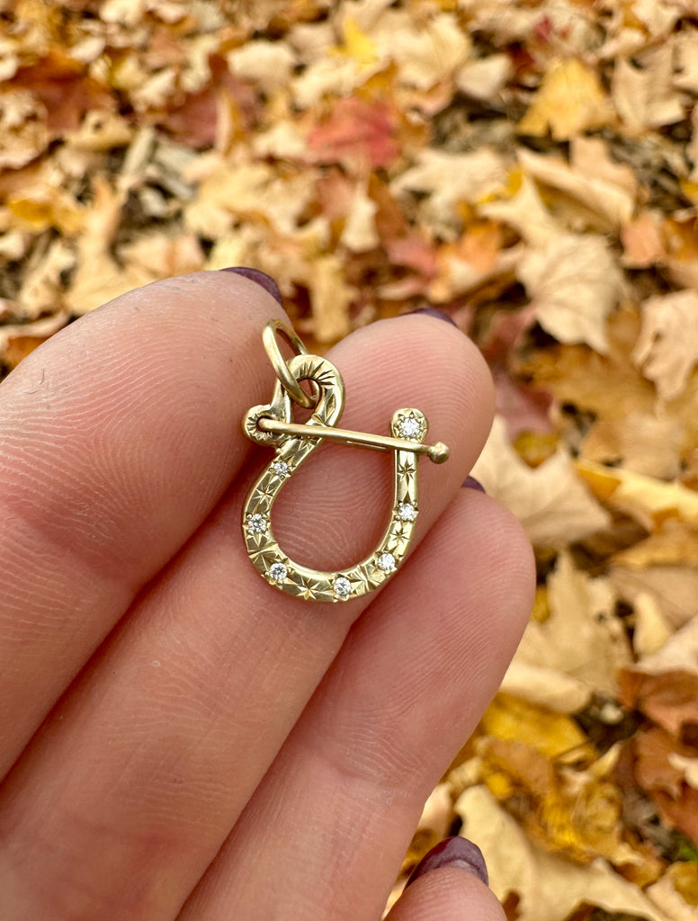 14k Diamond Charm holder