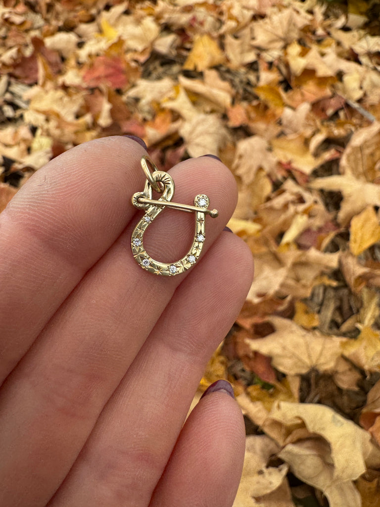 14k Diamond Charm holder