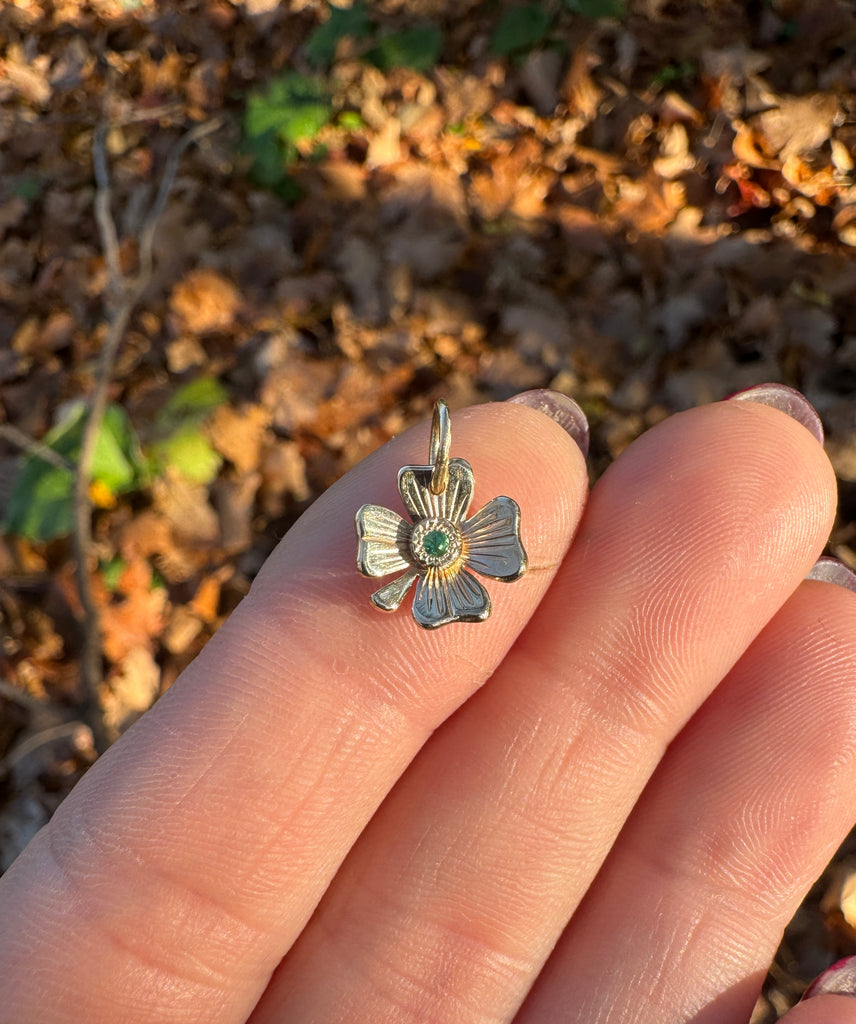 14k Emerald Shamrock