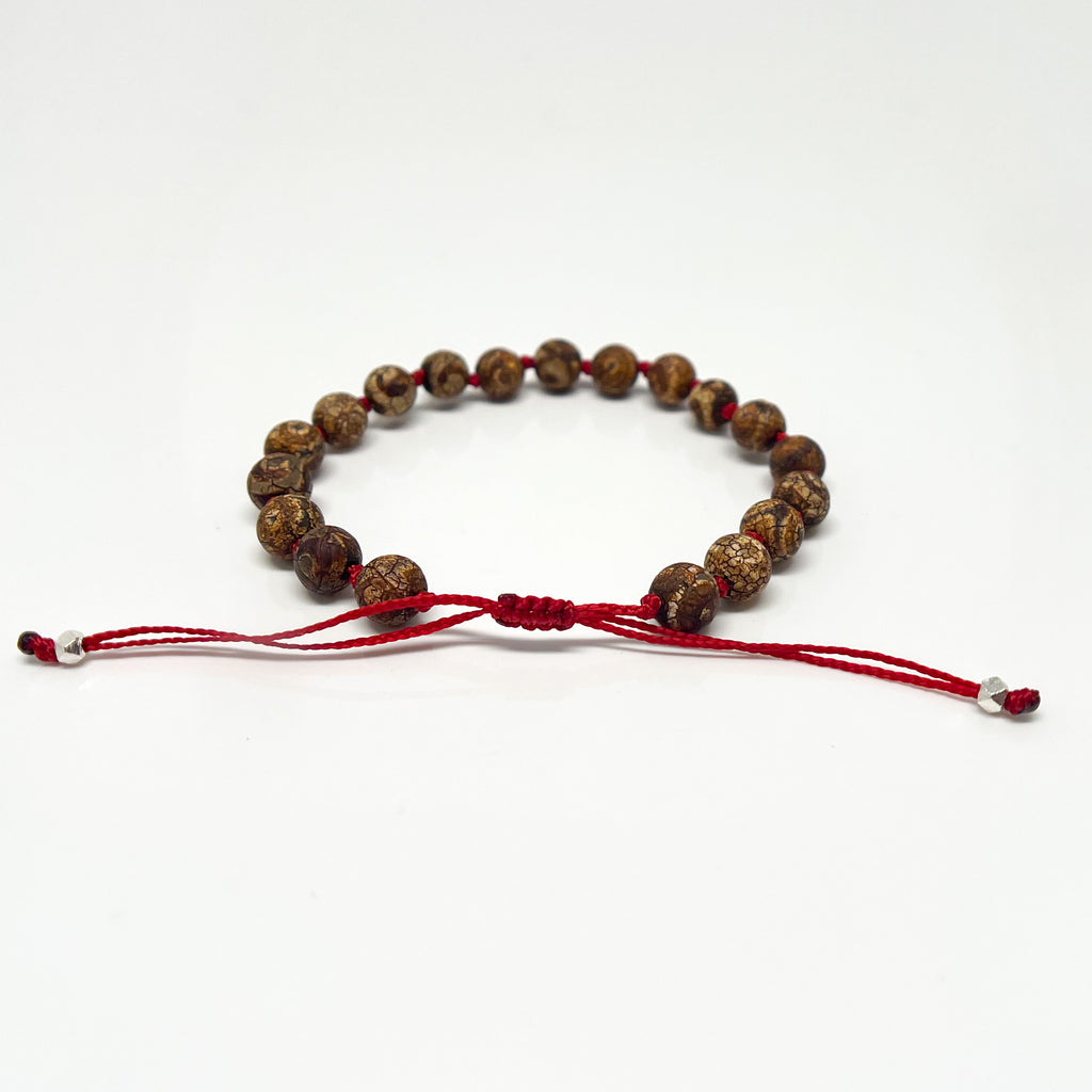 8mm Natural Tibetan Bead Bracelet