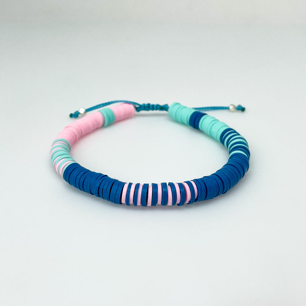 Preppy Blue Vinyl Bracelet
