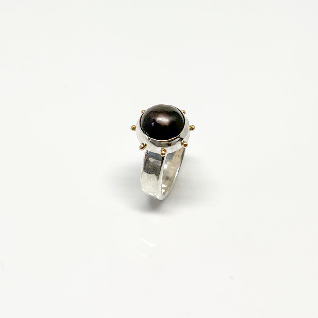 Black Mabe Pearl Statement Ring
