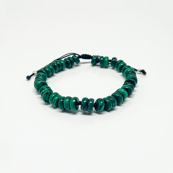 8mm Malachite Adjustable Bracelet