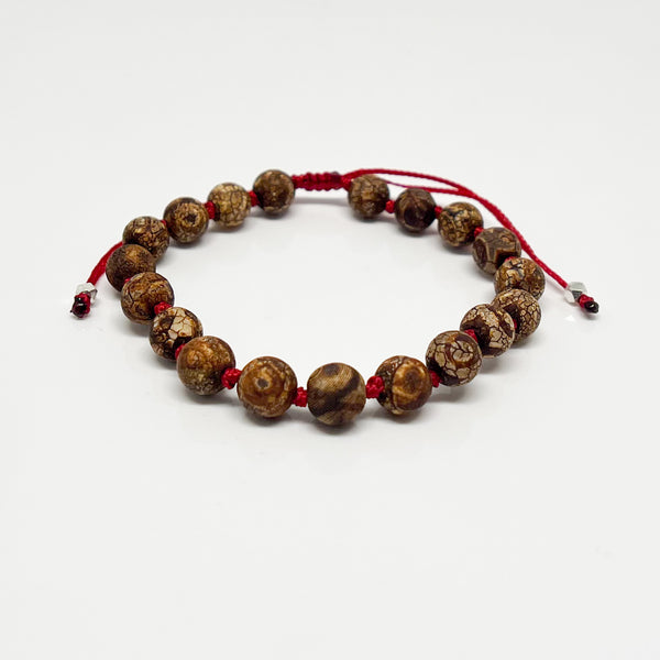 8mm Natural Tibetan Bead Bracelet