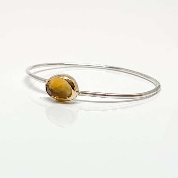 Citrine Rose Cut Hook Bracelet