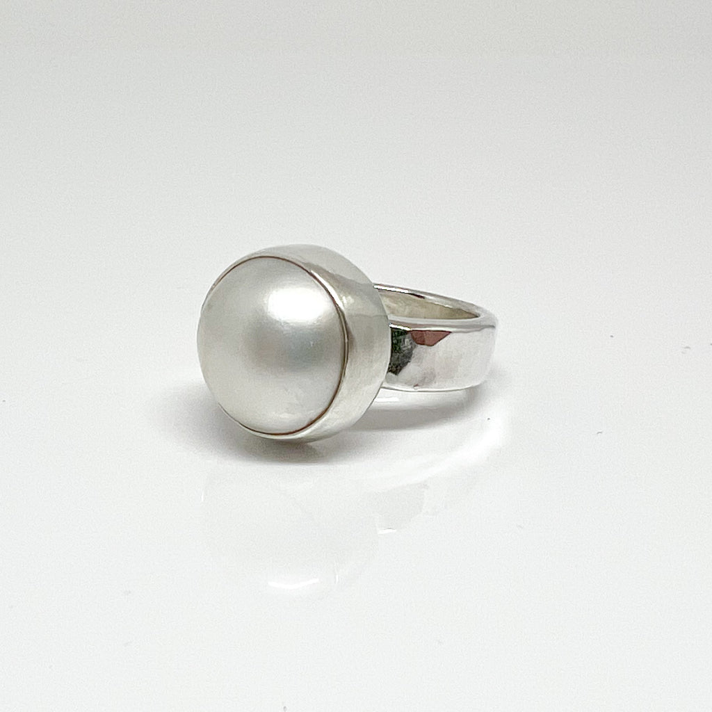 Large South Sea Mabe Pearl Ring