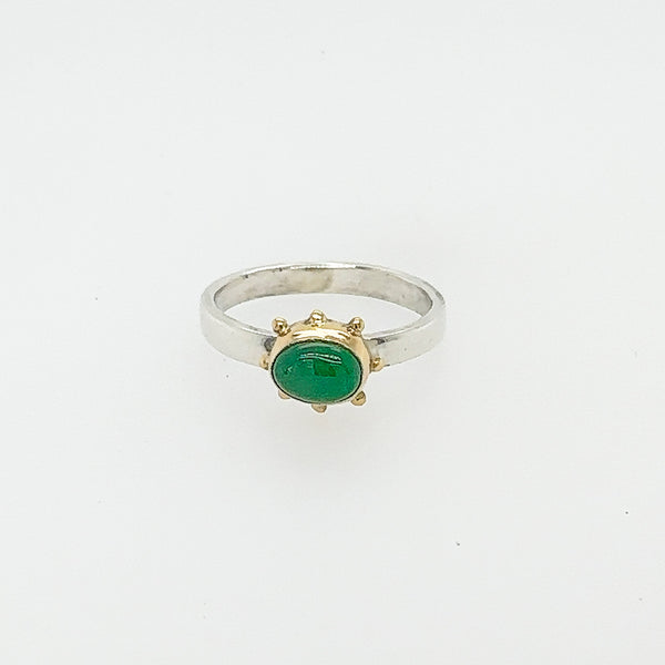 Emerald Oval Beach Bauble Ring