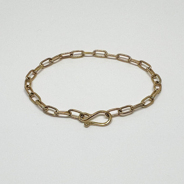 Gold Mini Paperclip Bracelet