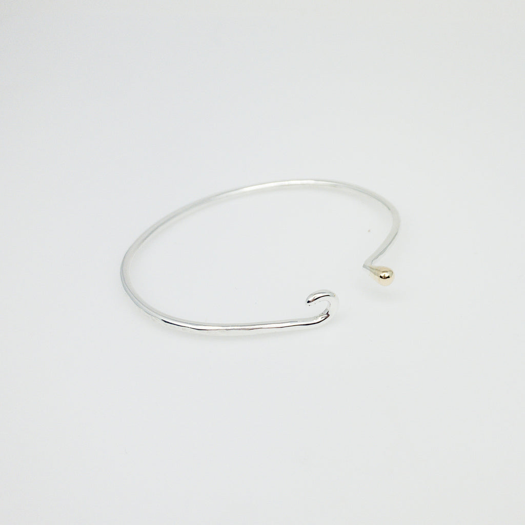 Kids Mini Ball and Hook Bracelet- Sterling Silver and Gold 5.75