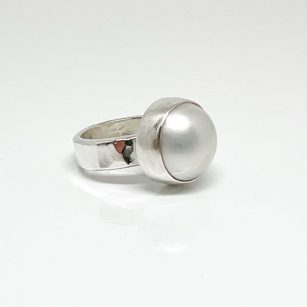 Large South Sea Mabe Pearl Ring