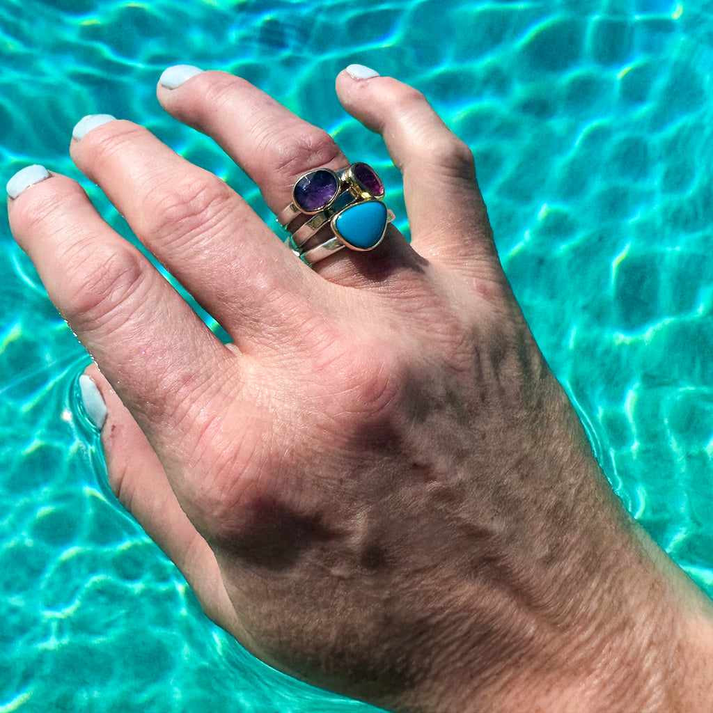 Sleeping Beauty Stack Ring