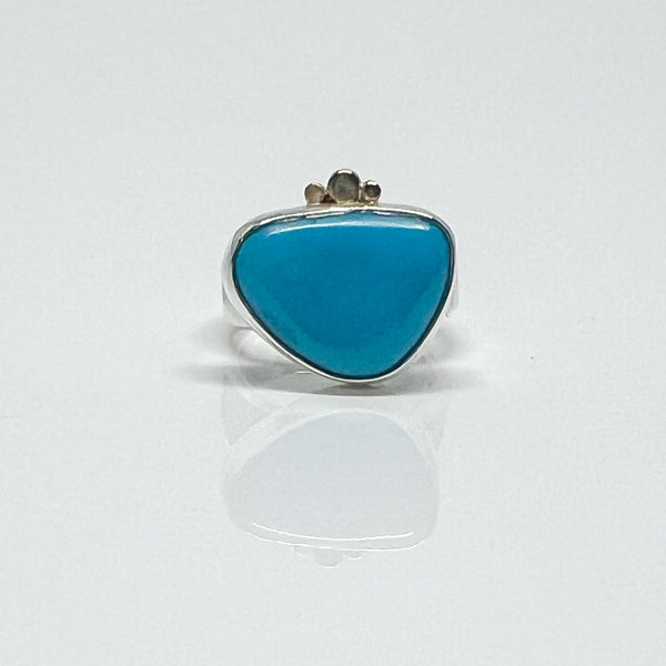 Sleeping Beauty Turquoise Crown Ring