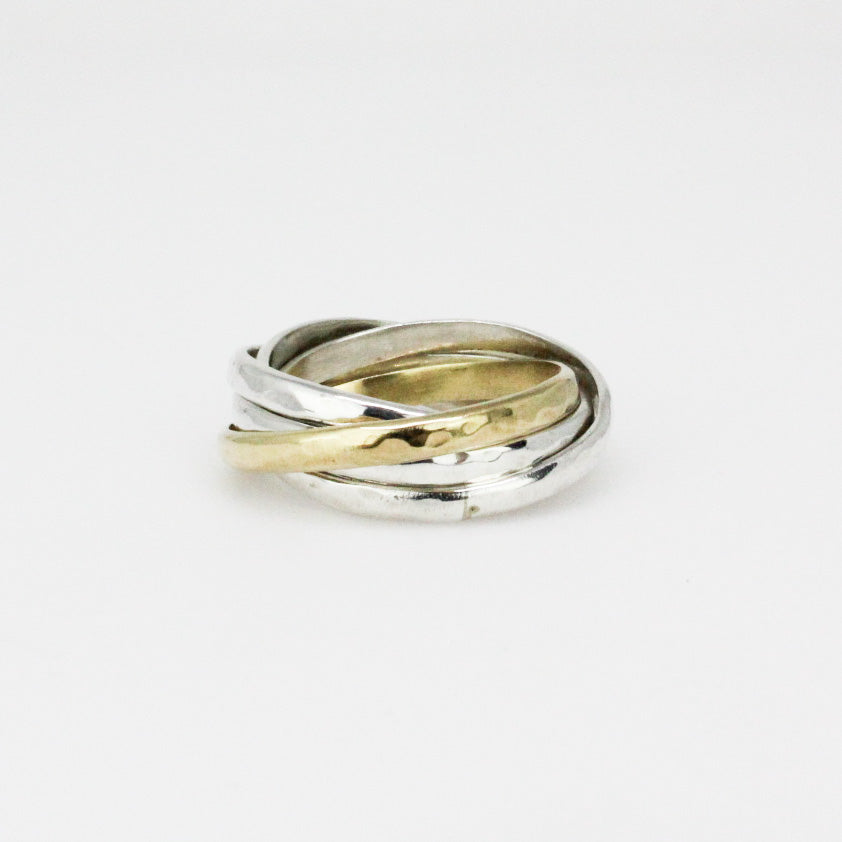 Five Band Two Tone Rolling Ring