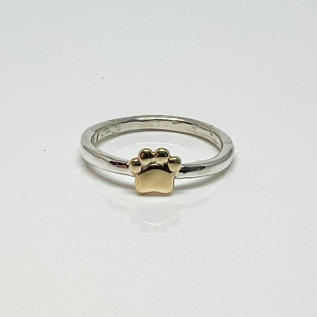 Paw Print Ring-Silver and Gold